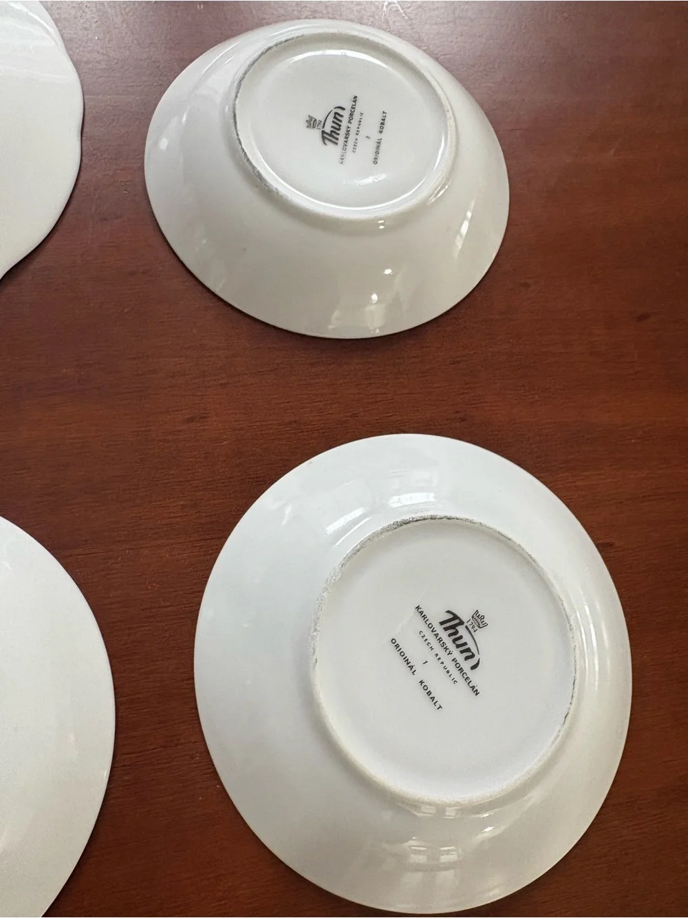 Czech Republic porcelain teacups saucers  9pc Victorian Art Nouveau Madonna set